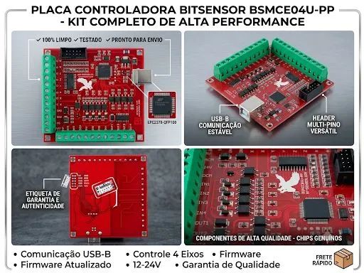 Placa Controladora CNC Mach3 USB 4 Eixos Bitsensor BSMCE04U-PP - Foto 2