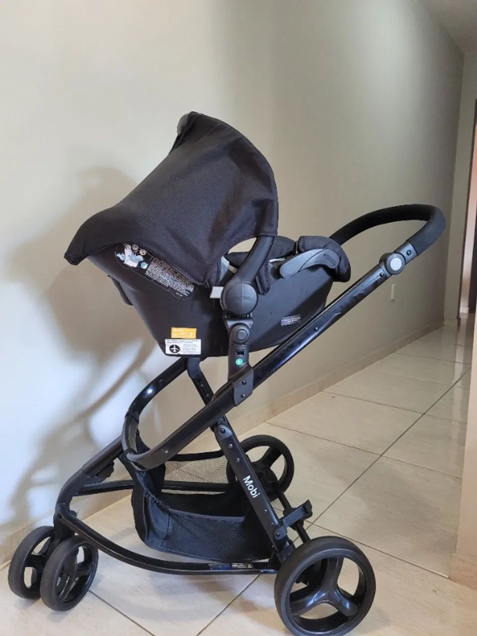 Carrinho Travel System Safety 1st Mobi Duo - Full Black (Impecável)
