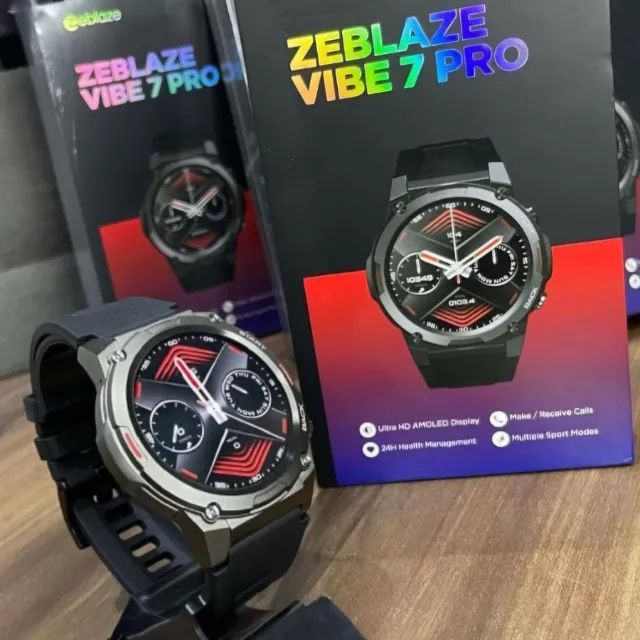 Relógio Inteligente Smartwatch Zeblaze Vibe 7 Pro Tela Amoled, Prova D'água, Novo Na Caixa - Foto 3