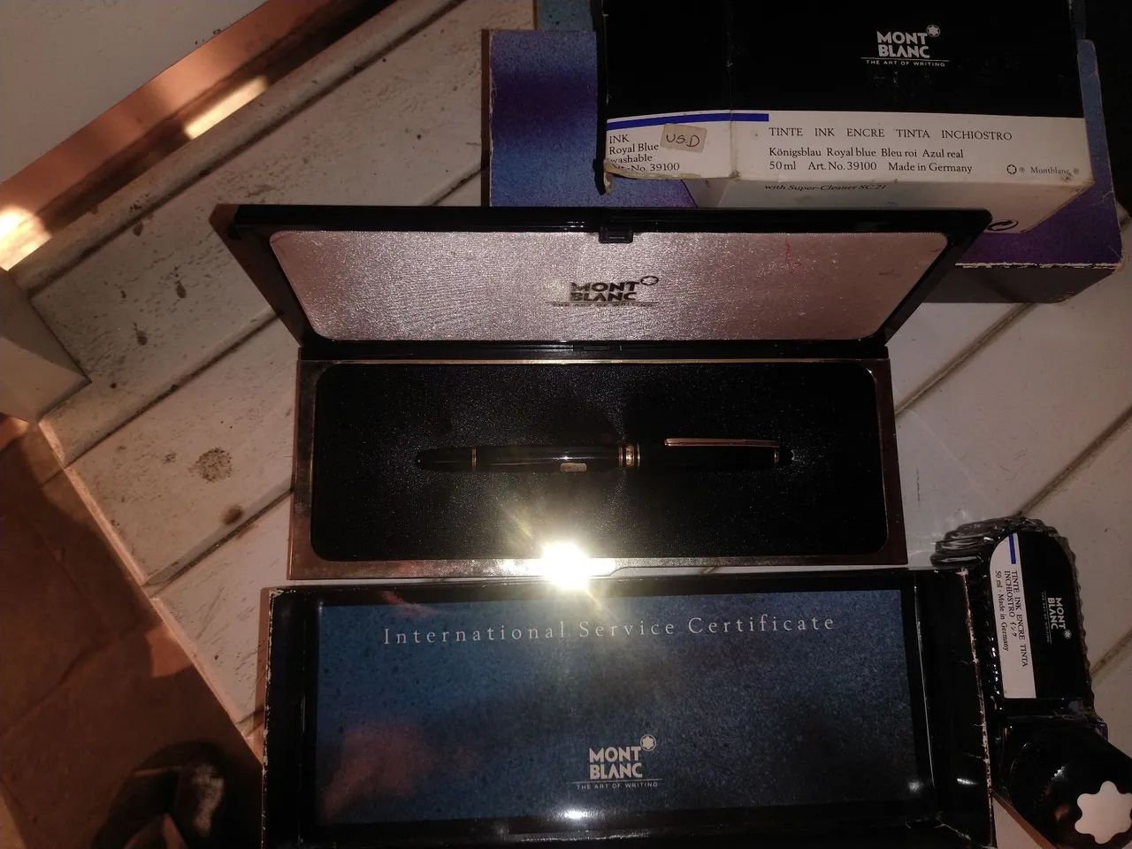 montblanc meisterstuck tinteiro...usada uma única vez sem nenhuma marca de uso - Foto 3