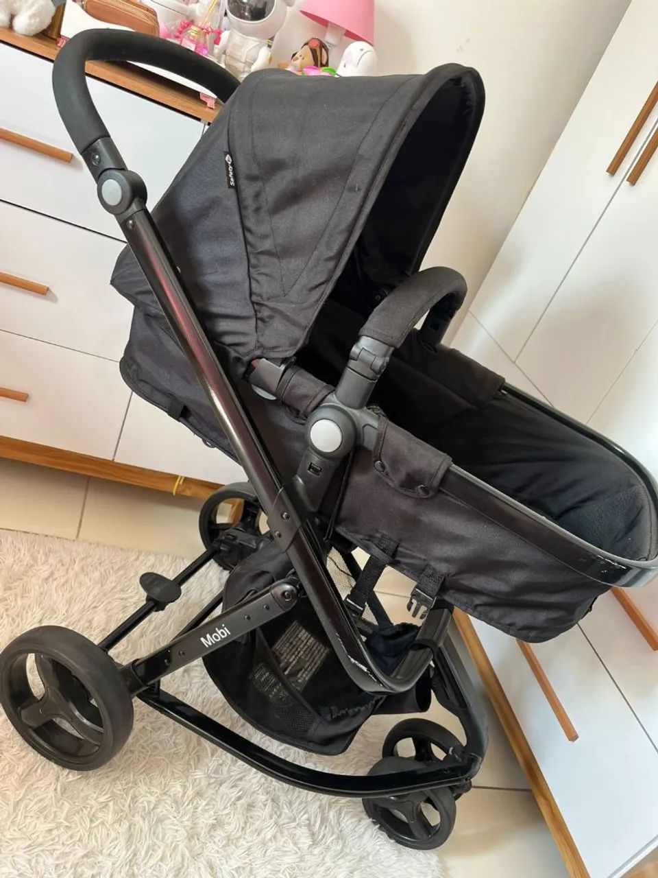 Carrinho de bebê mobi + bebê conforto 