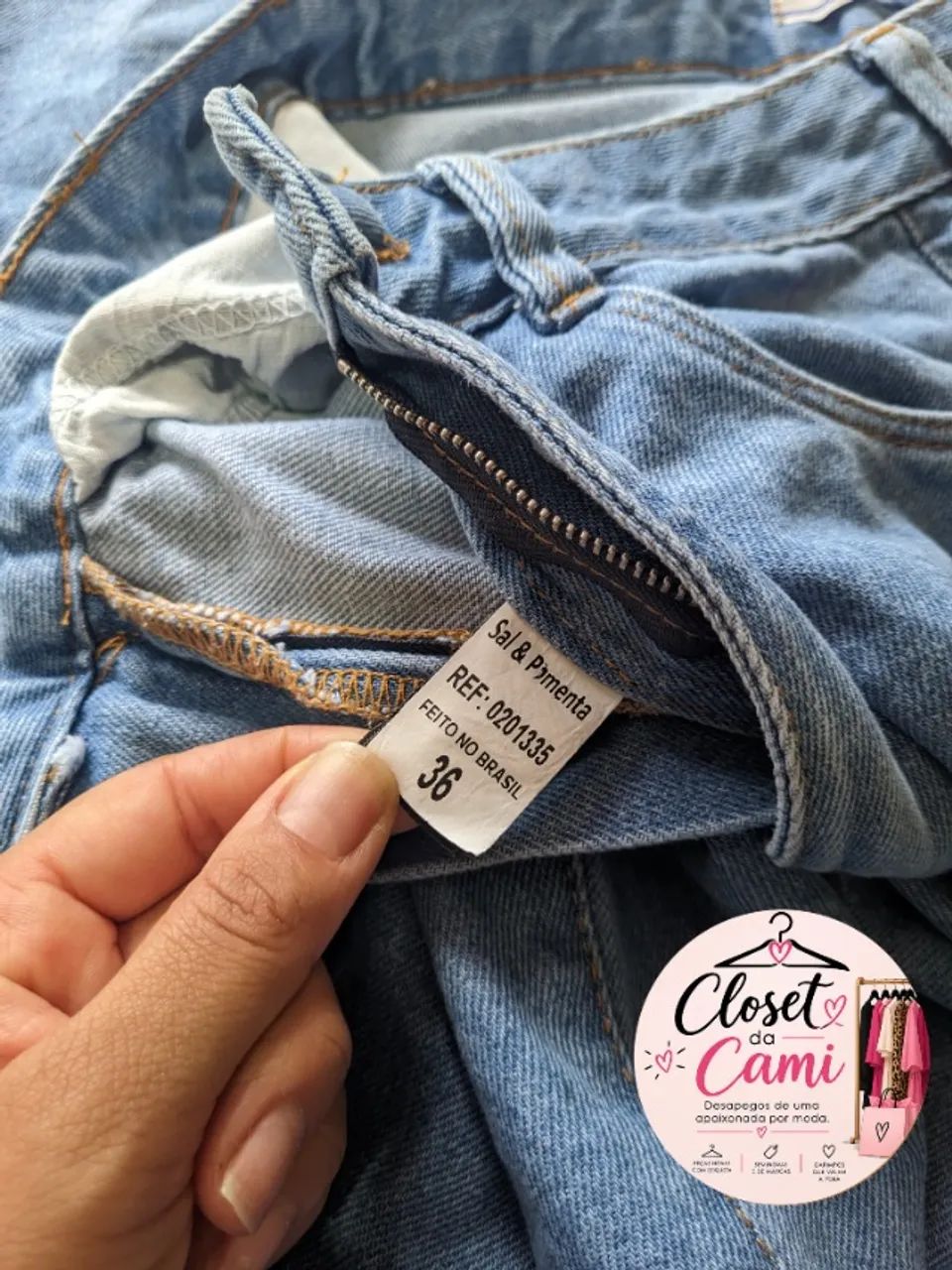 Calça cargo jeans 