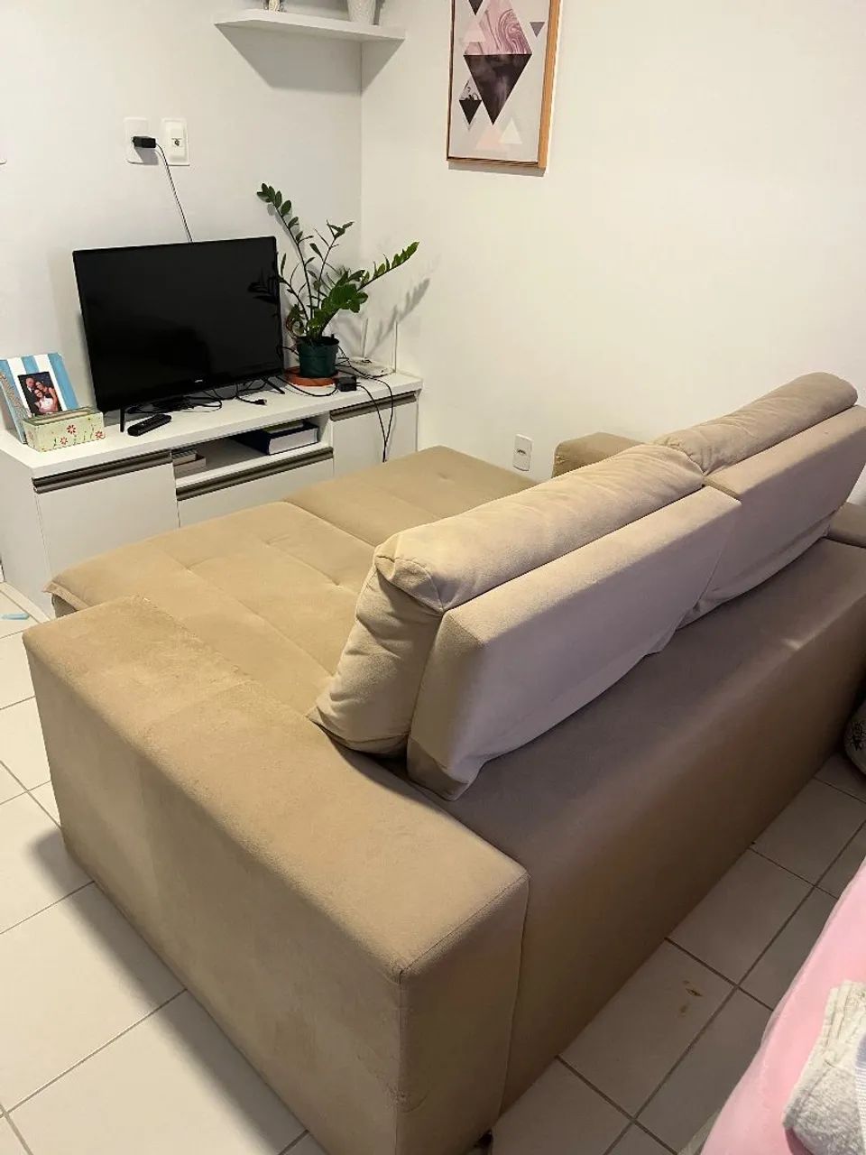 Sofá usado retrátil e reclinável dois lugares. - Foto 3