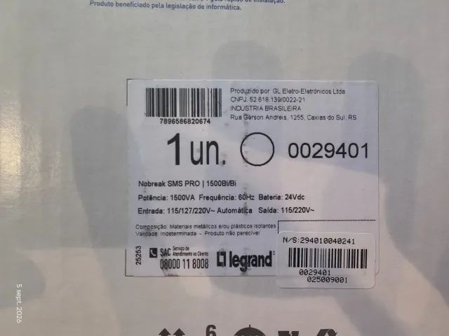 No-break Quantidade x2 (APC 700VA + LEGRAND 1500VA) - Foto 5