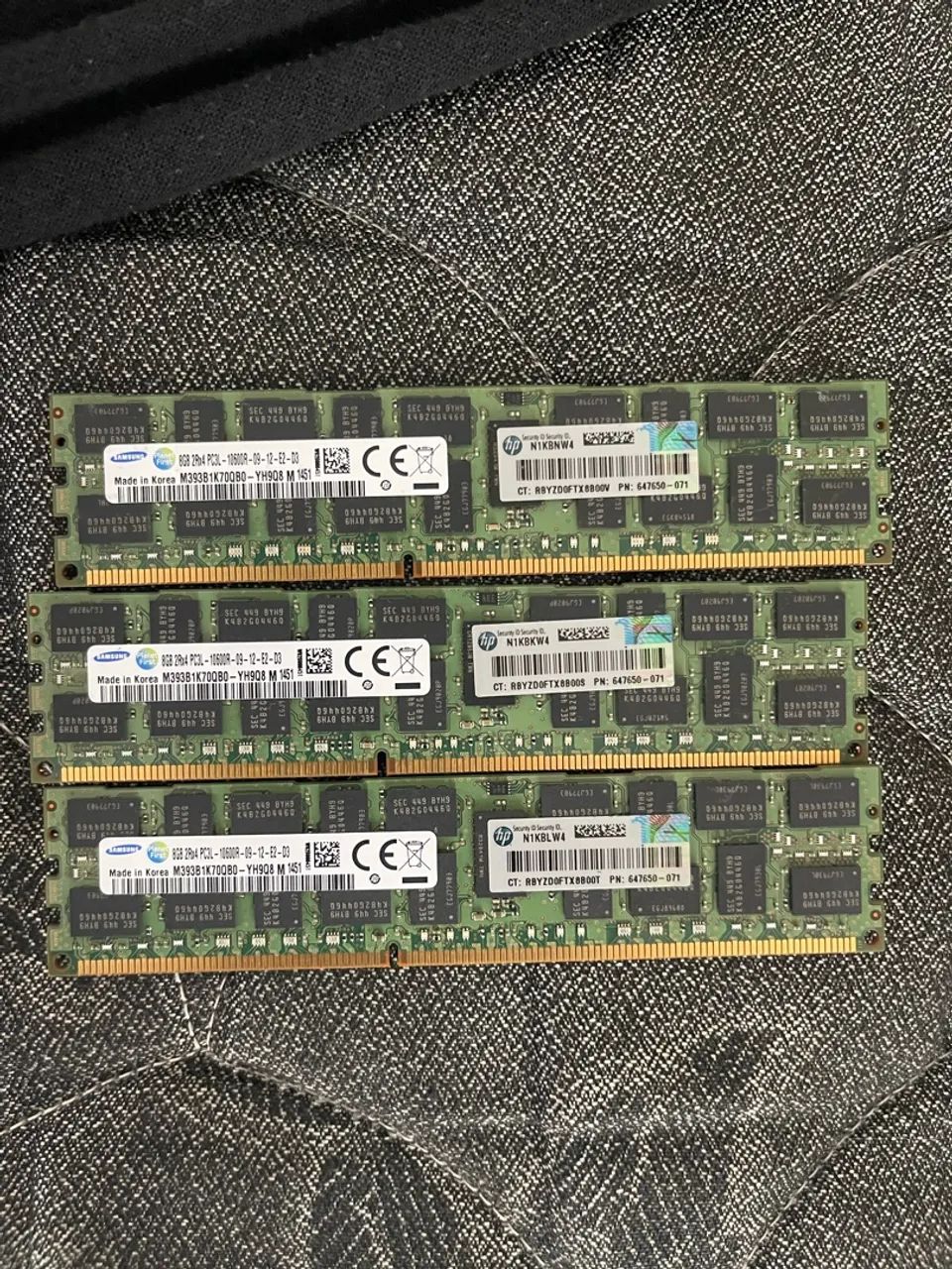 Memória RAM ECC PC3L DDR3 3x 8gb