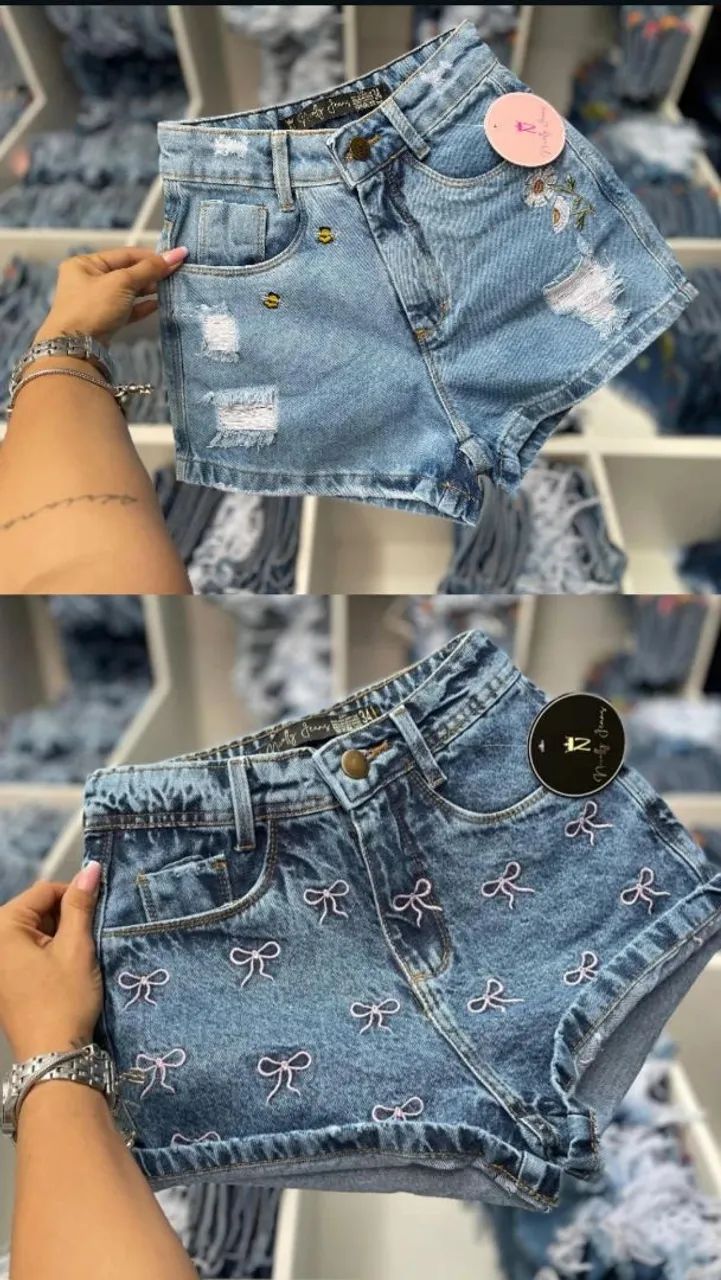 Shorts jeans novos - Foto 4