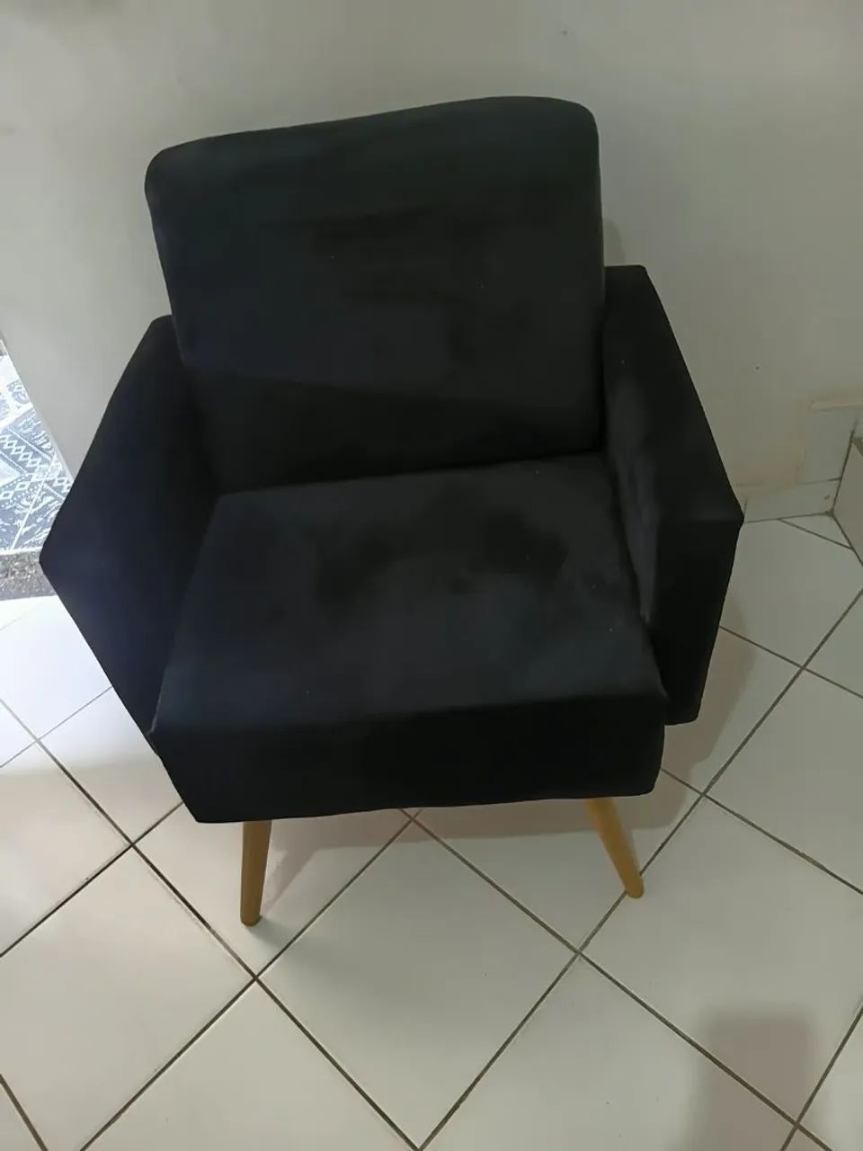Poltrona de Suede almofada 