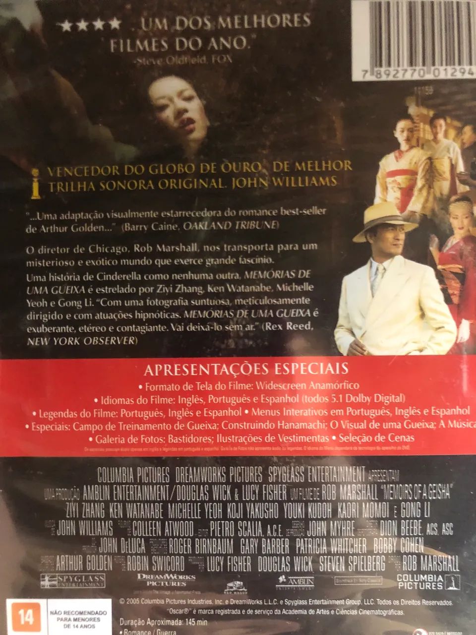 DVD Memória de uma gueixa lacrado - Foto 3