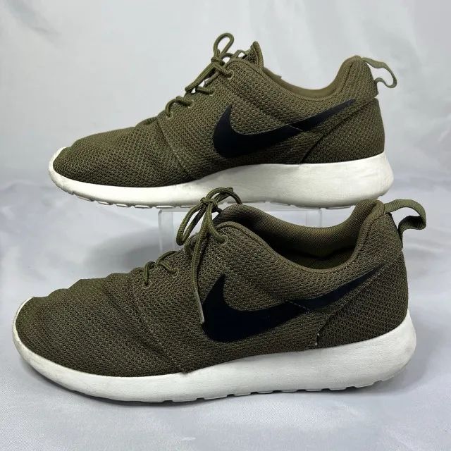 Tênis Nike Roshe Run Verde Militar Original - Foto 4