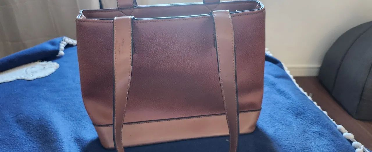 Bolsa de couro legítimo antiga vintage chenson 