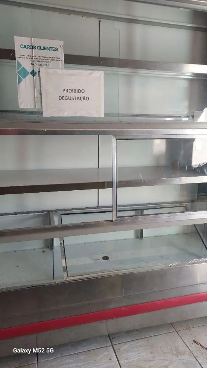 Balcão expositor vitrine serve para mercearia supermercado padaria!