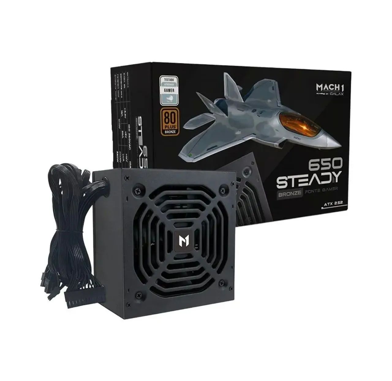 FONTE MSI E MACH1 650W LACRADAS COM NOTA FISCAL  - Foto 4