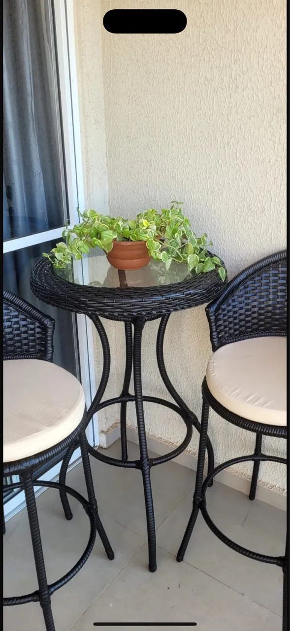 Conjunto de mesa área externa - sacada  - Foto 2