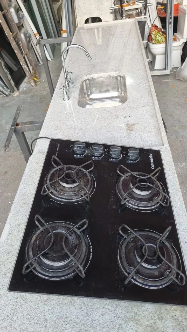 Pia Itaunas 2,80 com parte seca e Cooktop