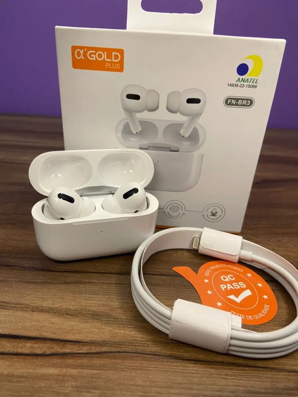 Fone Bluetooth Wirelles Branco 5.3 FN-BR3 A?Gold Plus - Foto 4