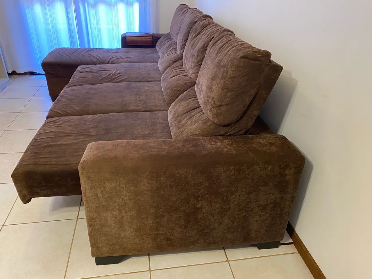 Sofá retrátil e reclinável com chaise - Foto 2