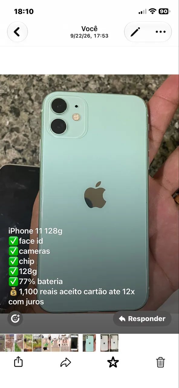Iphone 11. 128G verde