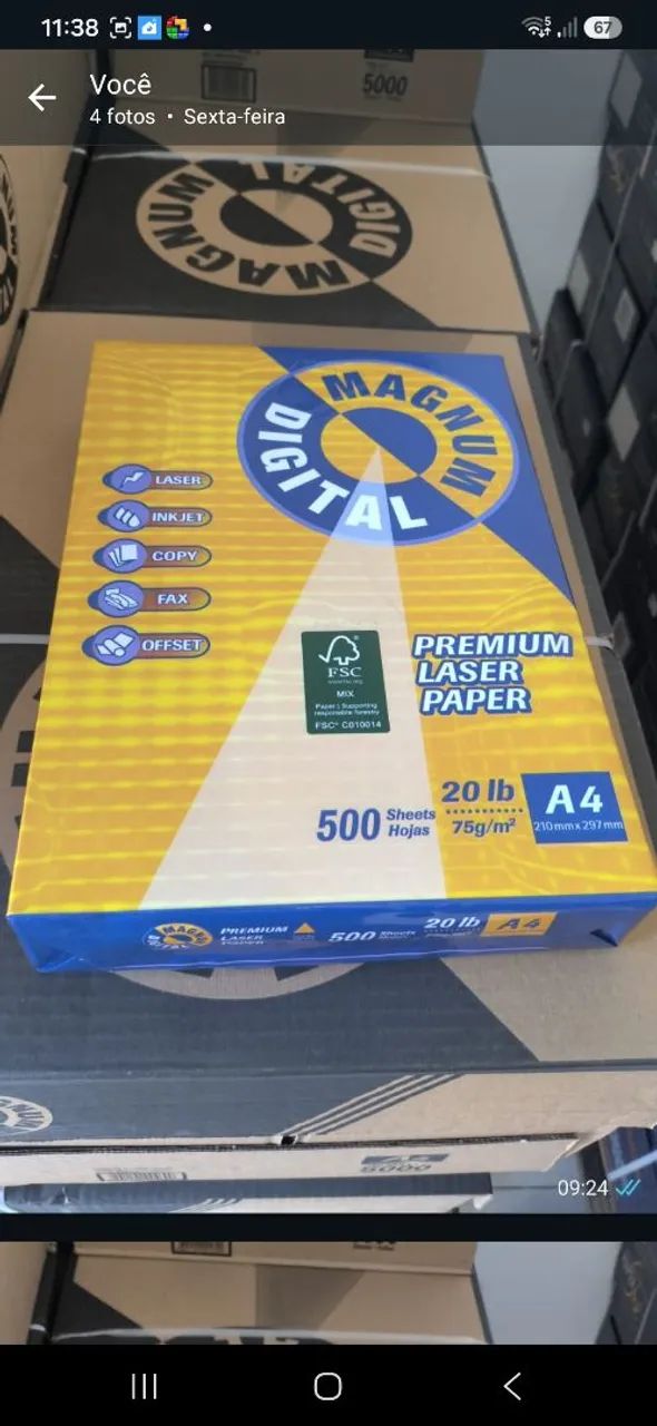 Caixa de papel sulfite magnun com 5000 folhas - Foto 2