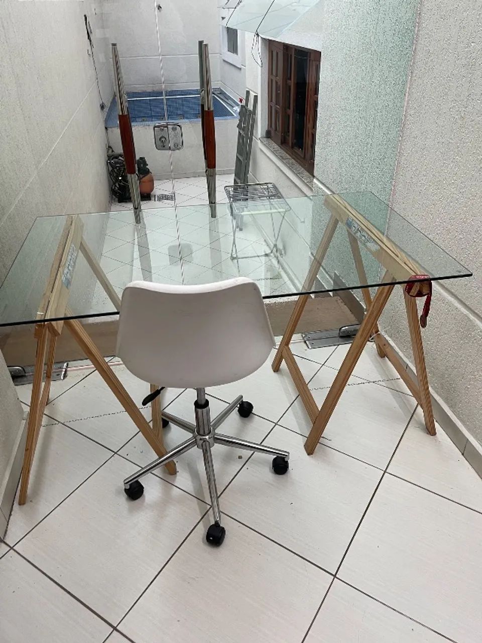 Mesa de vidro com  - Foto 4