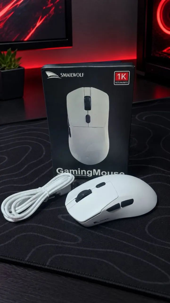  MOUSE GAMER SMAILWOLF M3 / M3PRO BRANCO