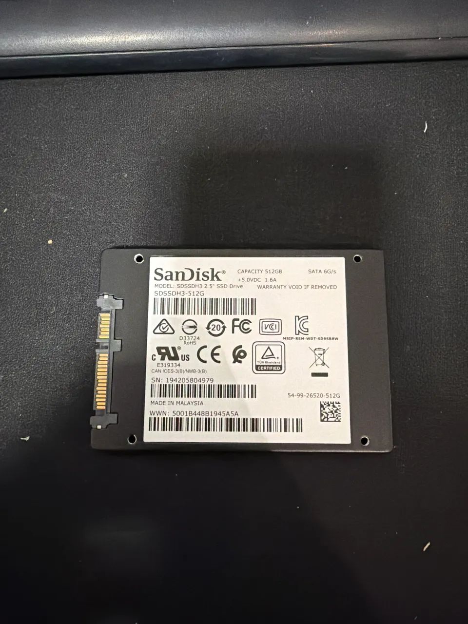 SSD 512gb sandisk para notebook e desktop