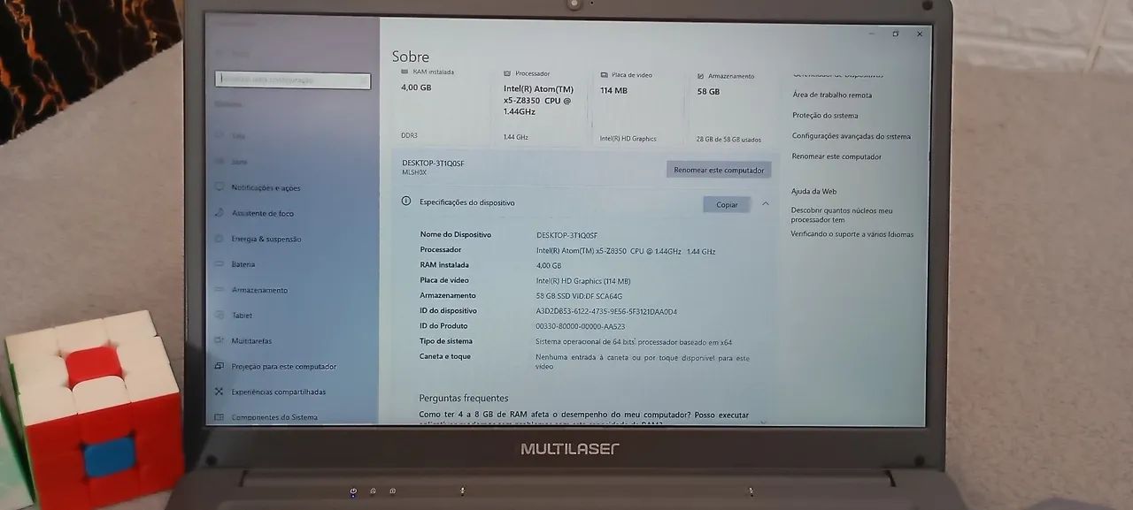 NOTBOOK MULTILASER SEMI NOVO  - Foto 5