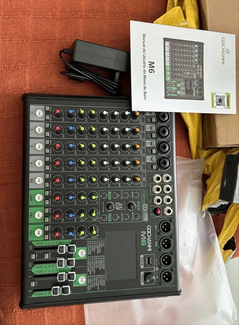 Mesa de som 6 canais M6 com interface de áudio interna  - Foto 2