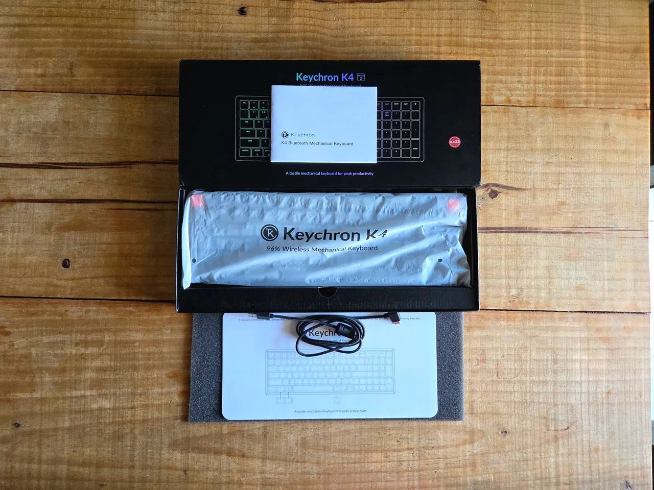 Teclado Keychron K4 Versão 2 Retroiluminado luz branca - Foto 2