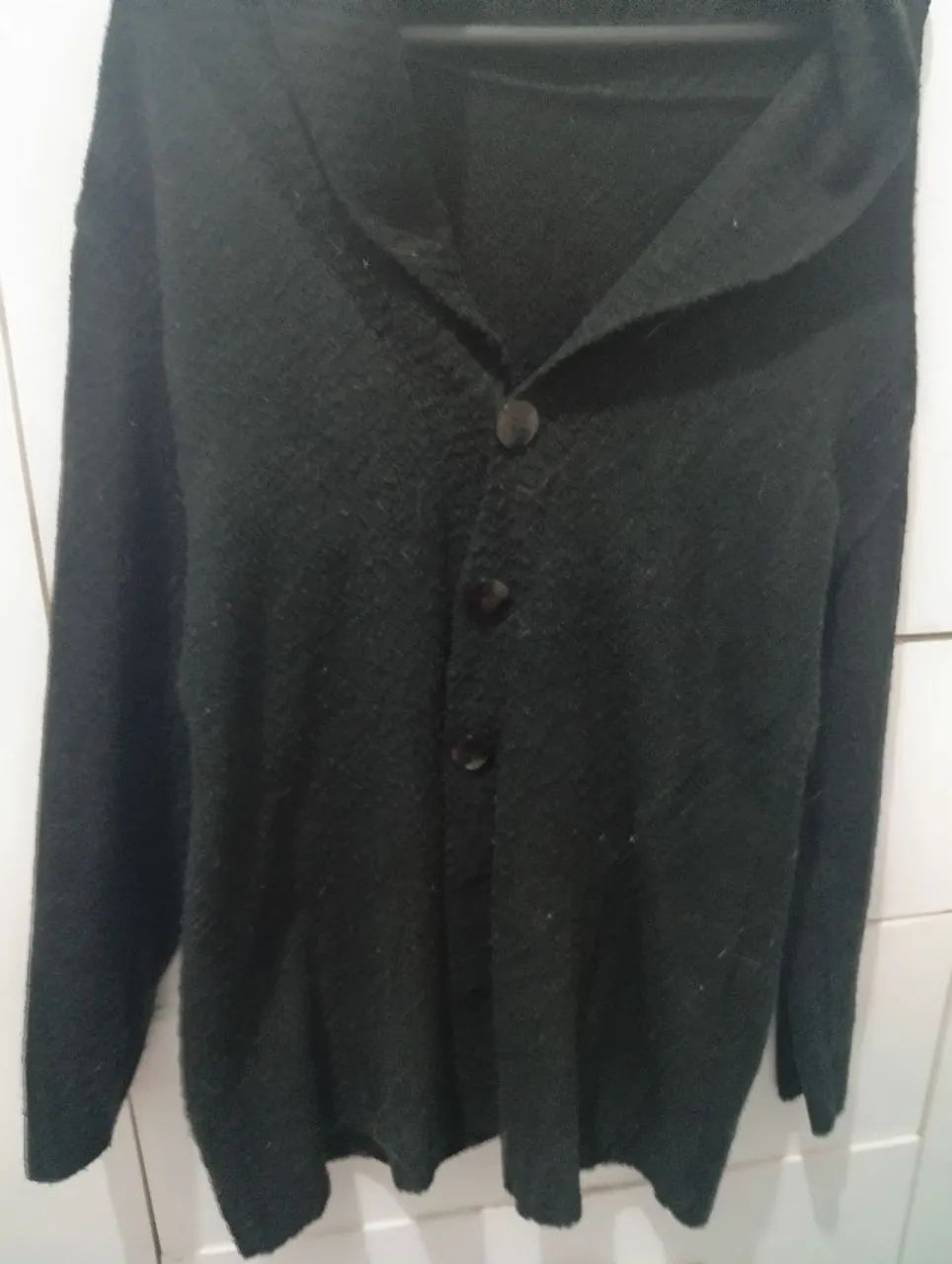 Cardigan de Tricô Preto 