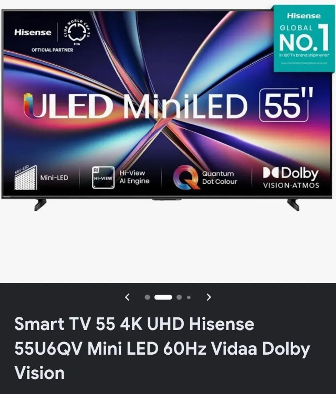 Tv Hisense 55 polegadas 