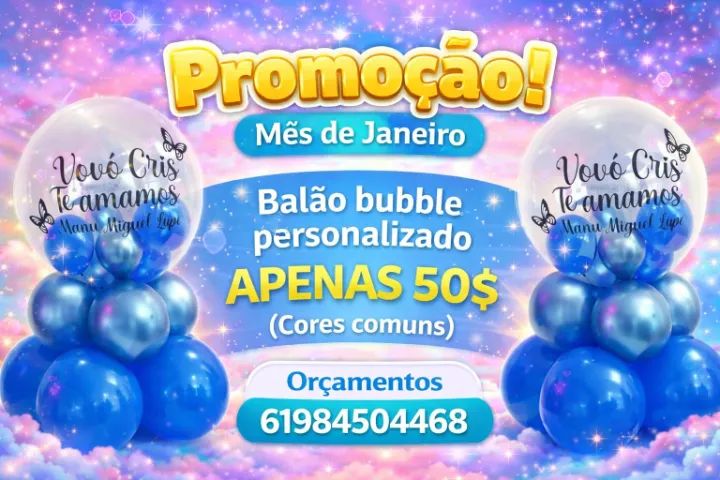 Balão bolha  personalizado 50$ - Foto 6