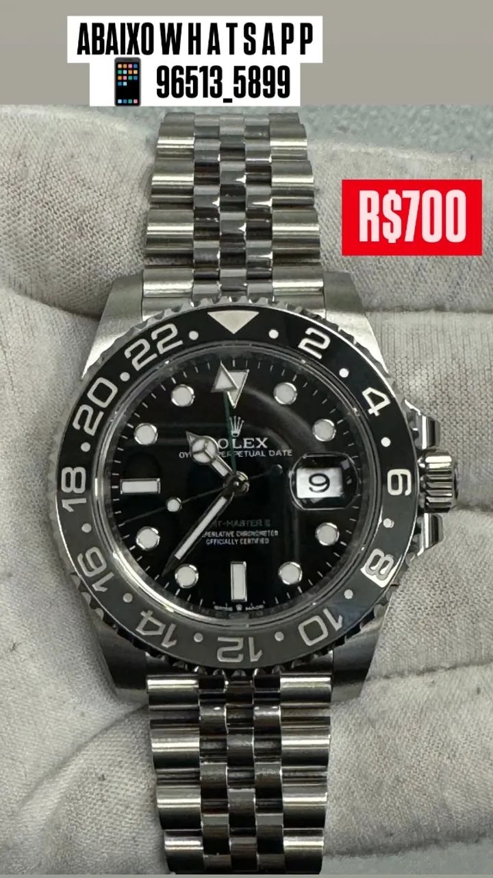 Relógio Rolex Bruce Wayne Automático - GMT Master II Jubileu - Foto 2