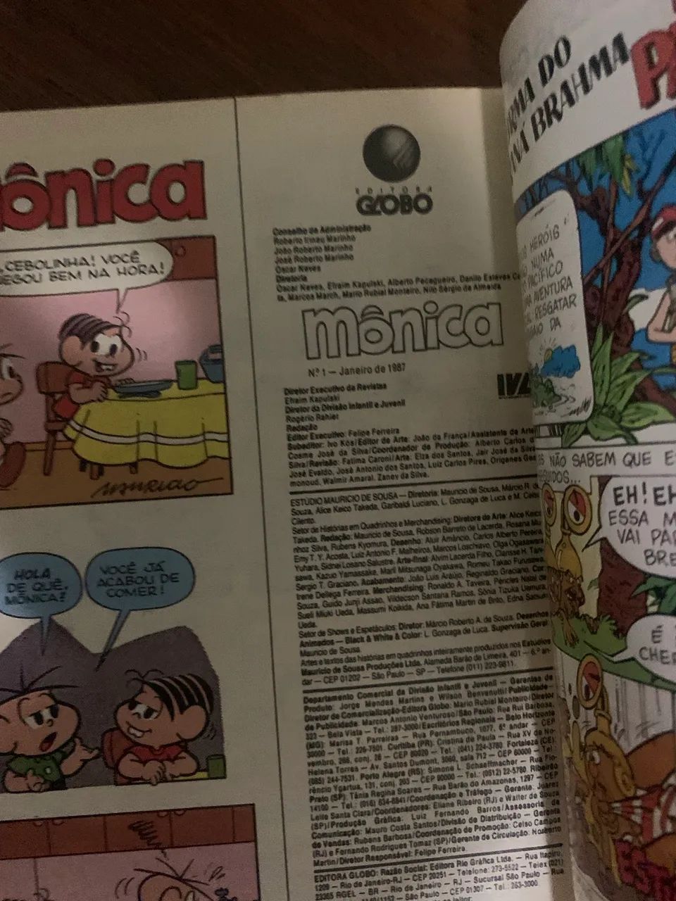 Gibi da Mônica n*1 Editora Globo 1987 - Foto 2