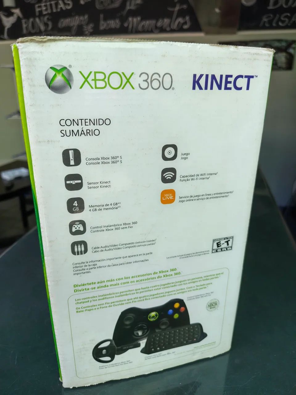 Console Xbox 360 4GB + Sensor Kinect + Jogo Kinect Adventures! (Com Caixa) - Foto 3