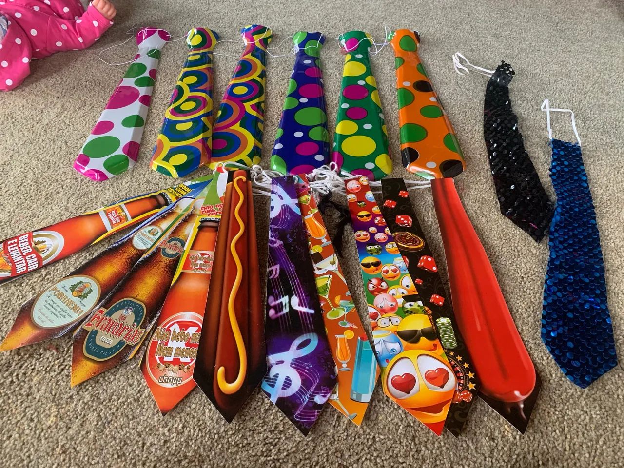 Carnaval painéis máscaras chapéus gravatas - Foto 3