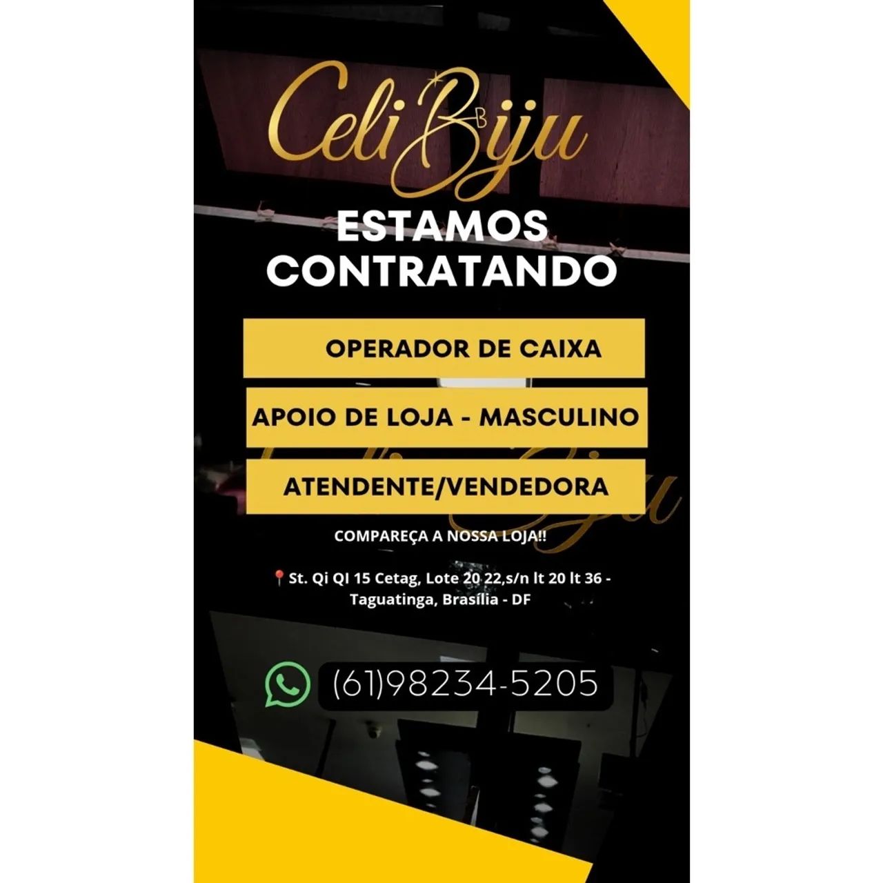 OPORTUNIDADE DE EMPREGO!