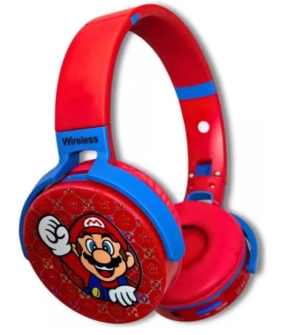 Fone de Ouvido Sem Fio Bluetooth Mario (VERMELHO)<br> - Foto 2