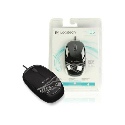 Mouse Logitech M105 Com Fio, Ambidestro Confortavel