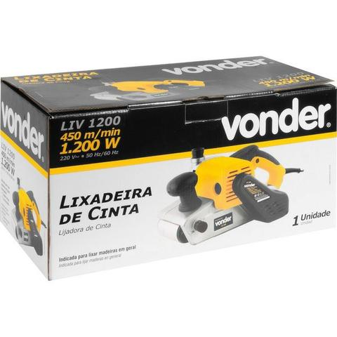 Lixadeira de cinta LIV 1200 220 V - Vonder - Foto 3