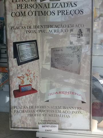 Encadernação - plastificação - carimbos - foto 3x4- placas de aço para homenagem