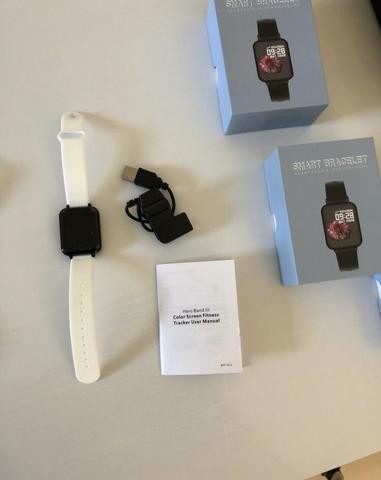 Promoção Smartwatch telefone Inteligente da Frequência Cardíaca Monitor de Pressão Arteria - Foto 4