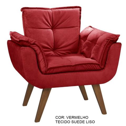 Poltrona Vermelha Decoração para Sala Variadas Cores - Foto 5