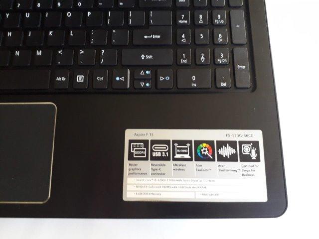 Notebook Acer Aspire F 15 1 Tb; i 5; 8Gb Ram, placa de vídeo 940 MX 4 Gb Dedicada - Foto 6