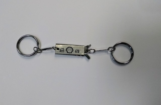 Chaveiro Prateado 2 Em 1
