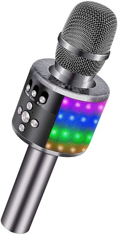 Microfone S/fio Bluetooth Karaokê Speaker Muito Divertido - ws - Foto 2