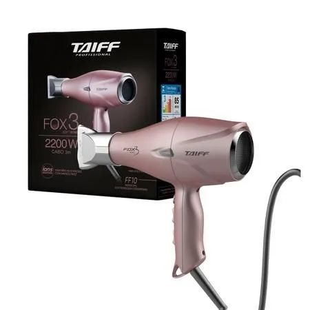 Taiff Secador De Cabelo Fox Ion3 Rose Profissional 2200w