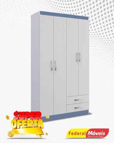 Guarda Roupa 4 Portas 2 Gavetas Super Lindo Fazemos Entrega