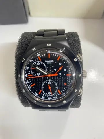 Swatch chrono preto aluminium