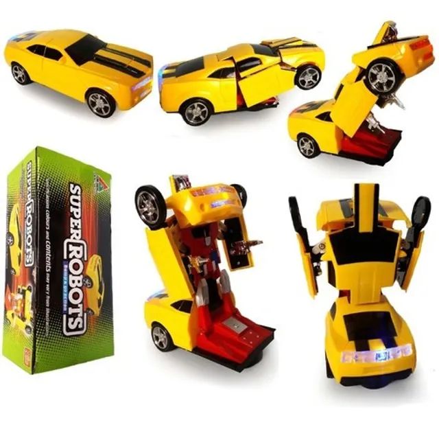 Carro Carrinho Controle Remoto Brinquedo Infantil Vira Robo