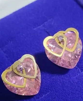Brinco Pedra Zircônia 12 mm Ouro 18 Kilates 5 Gramas - Foto 3
